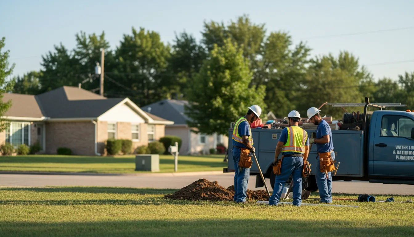 Residential water line and bathroom plumbing service in Allerton, IA